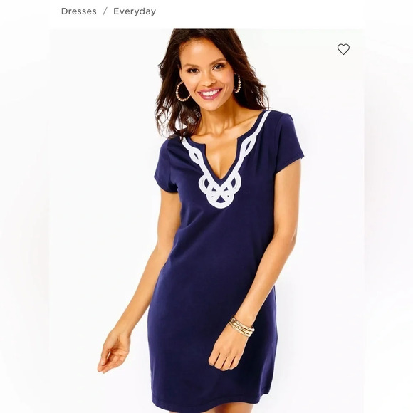 Lilly Pulitzer Brewster Dress in True Navy size XXS - Picture 2 of 9